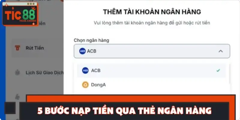 5 bước nạp tiền an toàn, nhanh chóng qua thẻ ngân hàng