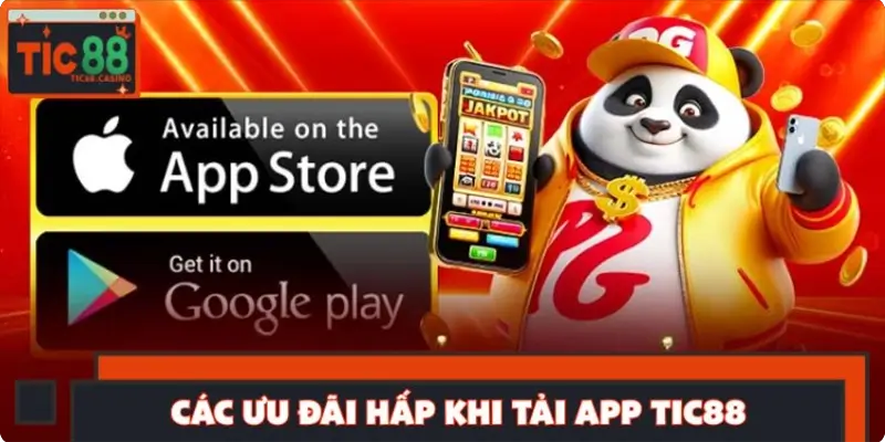 Các ưu đãi hấp dẫn dành cho hội viên khi tải app TIC88