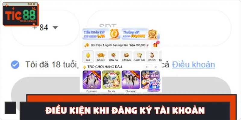 Điều kiện tân thủ cần nắm khi đăng ký tài khoản Điều kiện tân thủ cần nắm khi đăng ký tài khoản