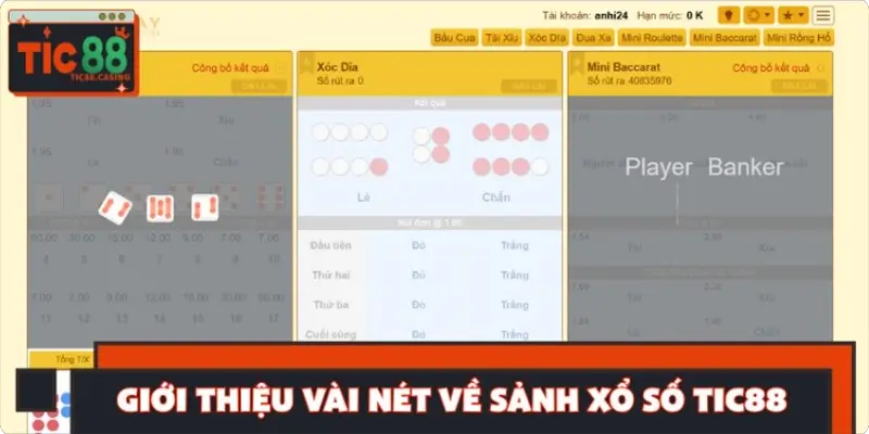 Giới thiệu vài nét về sảnh xổ số TIC88
