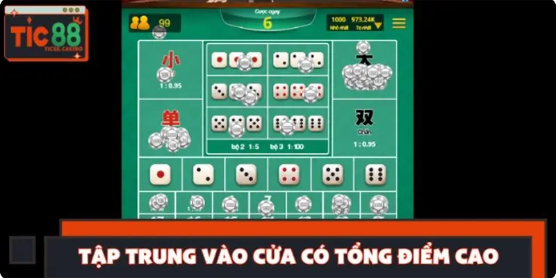 Hãy tập trung vào những cửa có tổng điểm cao